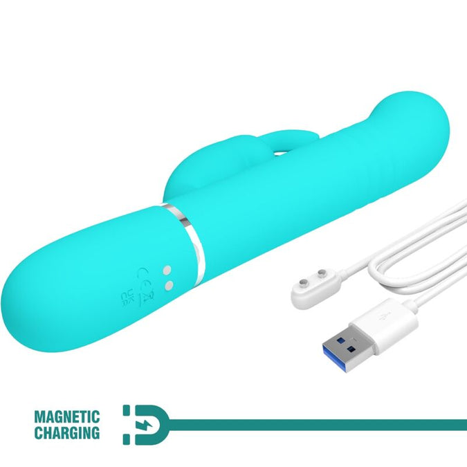 Pretty Love – Coale Rabbit Vibrator Perlen Aqua Grün