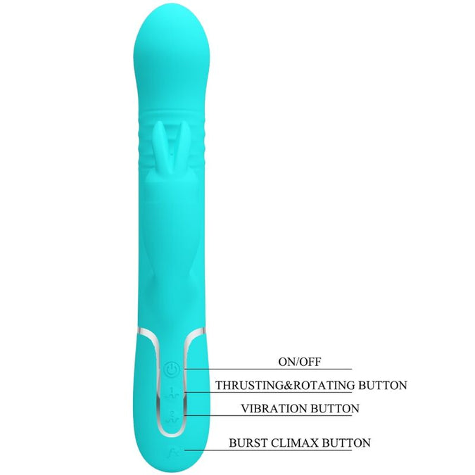 Pretty Love – Coale Rabbit Vibrator Perlen Aqua Grün