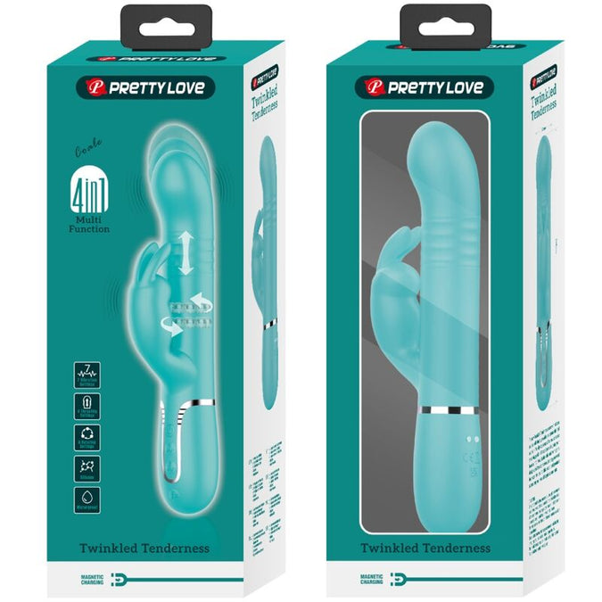 Pretty Love – Coale Rabbit Vibrator Perlen Aqua Grün