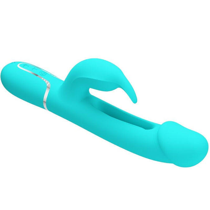 Pretty Love – Kampas Rabbit 3-in-1 Multifunktionsvibrator mit Zunge Aqua Grün