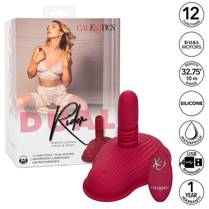 Calexotics – Rider Massager Doppelmotor Fernbedienung Rot