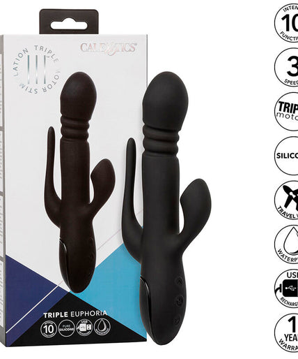 Calexotics – Vibrator Triple Euphoria Schwarz Calexotics – Vibrator Triple Euphoria Schwarz