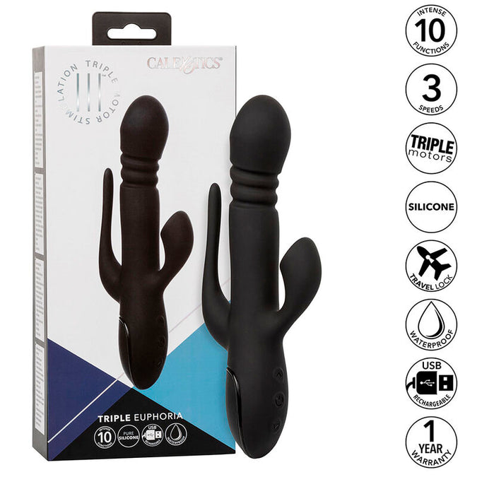 Calexotics – Vibrator Triple Euphoria Black