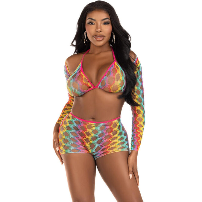 Leg Avenue – Dreiteiliges Set Mehrfarbig
