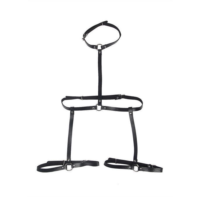 Subblime – Leren Bodyharnas Zwart One Size