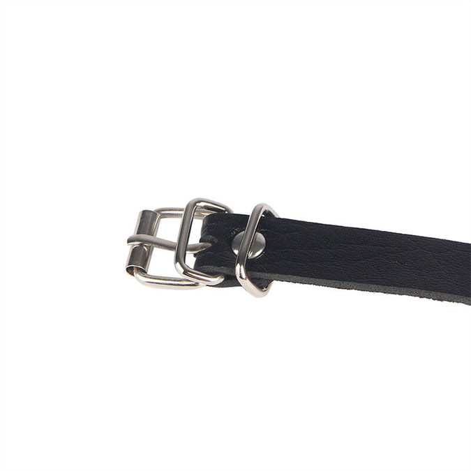 Subblime – Leder Ring Kettengürtel Schwarz Einheitsgröße