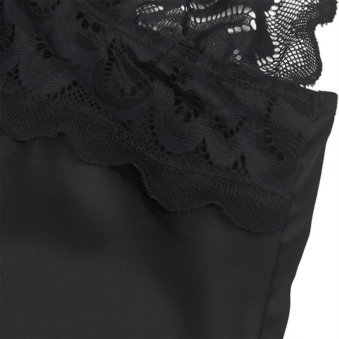 Subblime – Babydoll With Floral Print Chest Black S/m