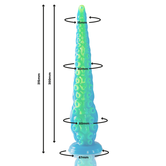 Epic – Scylla Fluoreszierender Dünner Tentakel Dildo Große Größe
