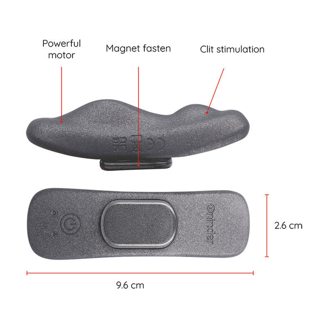 Oninder – Manila Panty wiederaufladbarer Vibrator 9 Geschwindigkeiten 9,6 cm x 2,6 cm – Kostenlose App
