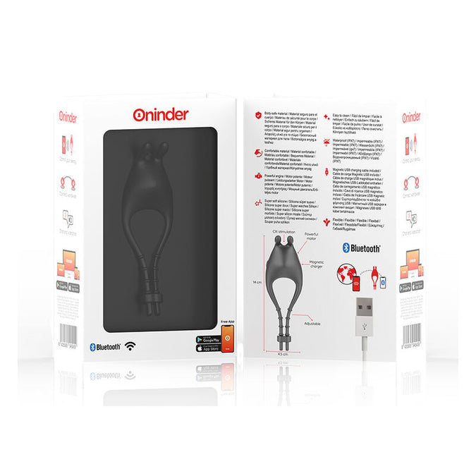 Oninder – Pampa Rechargeable Adjustable Vibrator Ring With Clitoris Stimulator 10 Speed – Free App