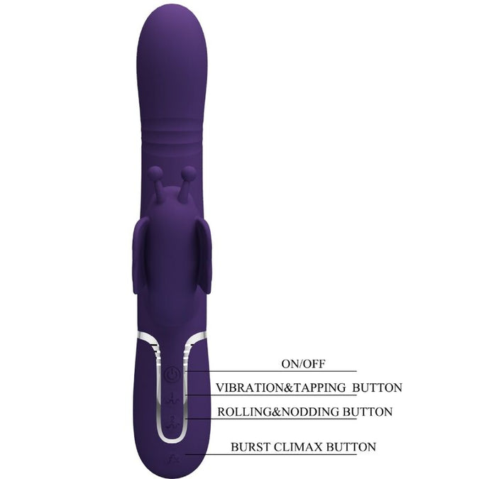Pretty Love – Multifunktionaler Rabbit Vibrator 4 In 1 Schmetterling Lila