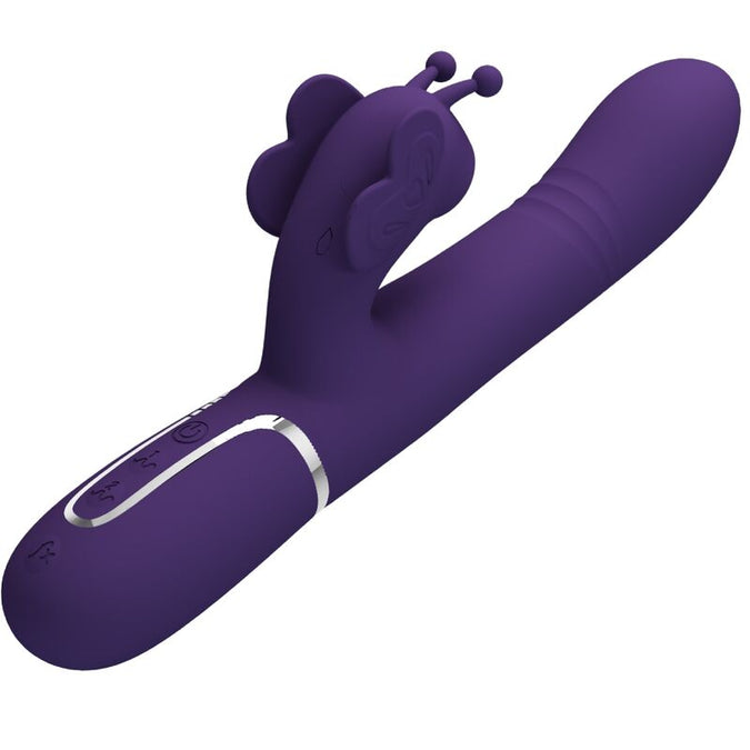 Pretty Love – Multifunktionaler Rabbit Vibrator 4 In 1 Schmetterling Lila
