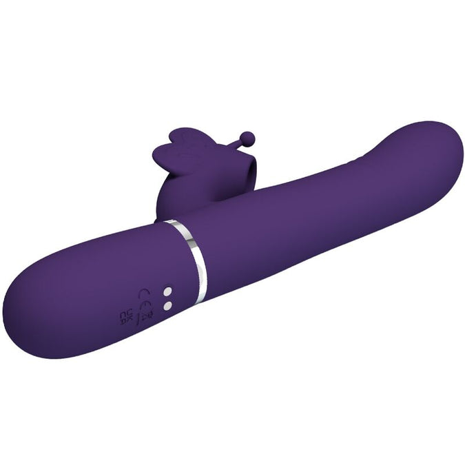 Pretty Love – Multifunktionaler Rabbit Vibrator 4 In 1 Schmetterling Lila