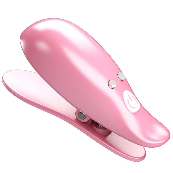 Pretty Love – Blatt Vibrations-Nippelklemmen Pink