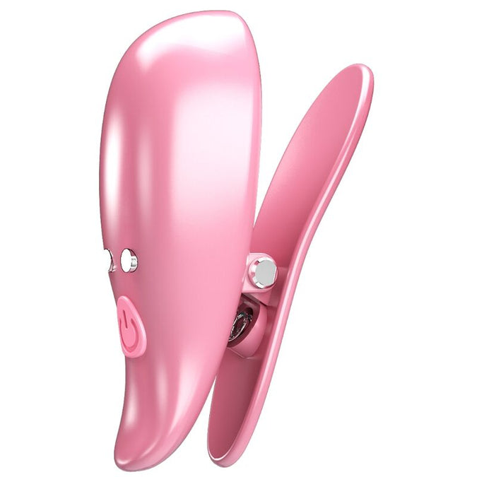 Pretty Love – Blatt Vibrations-Nippelklemmen Pink
