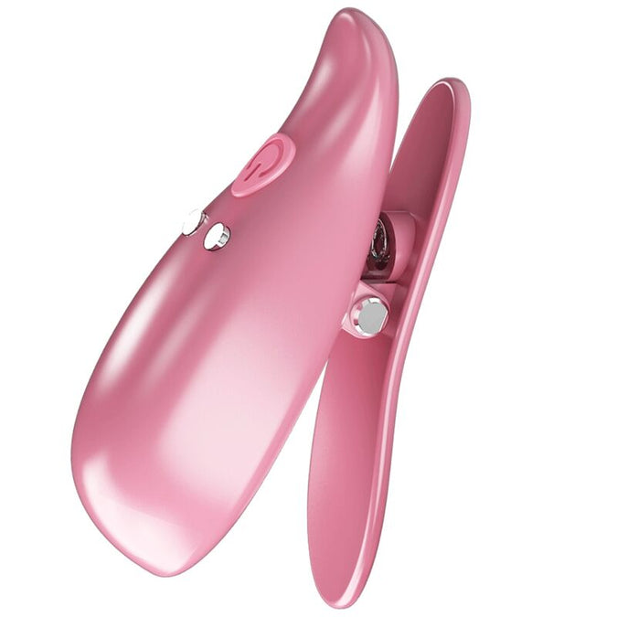 Pretty Love – Blatt Vibrations-Nippelklemmen Pink