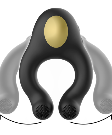 Armony – Silicone Vibrator Ring 3 Motors Rechargeable Black – Gold Armony – Silicone Vibrator Ring 3 Motors Rechargeable Black – Gold