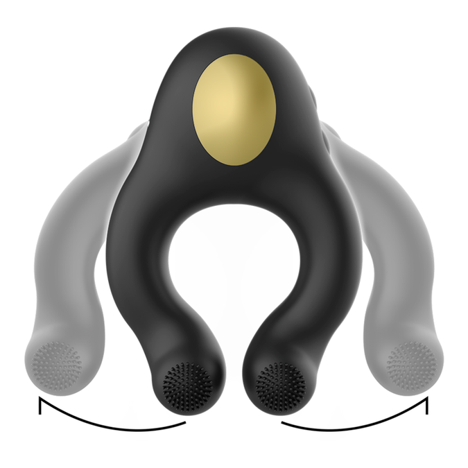 Armony – Silikon Vibrator Ring 3 Motoren Wiederaufladbar Schwarz – Gold