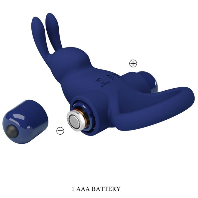 Pretty Love – Jiro Rabbit Ring mit Vibration Blau