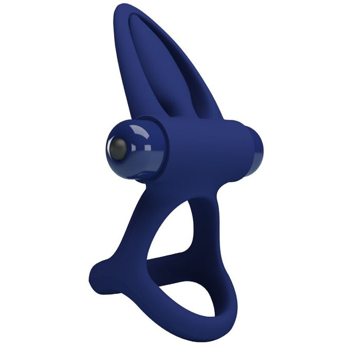 Pretty Love – Mat Doppelring mit Vibration & Stimulator Blau