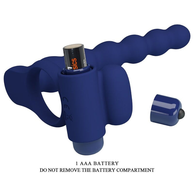 Pretty Love – Ajmal Vibrating Ring With Plug Blue