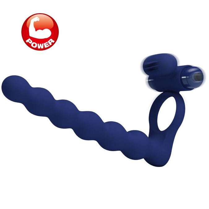 Pretty Love – Ajmal Vibrating Ring With Plug Blue