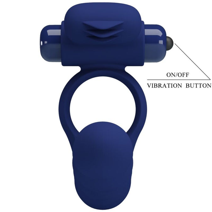 Pretty Love – Ajmal Vibrating Ring With Plug Blue