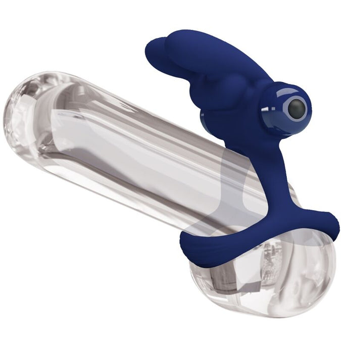 Pretty Love – Francisco Doppel-Vibrationsring Rabbit Blau
