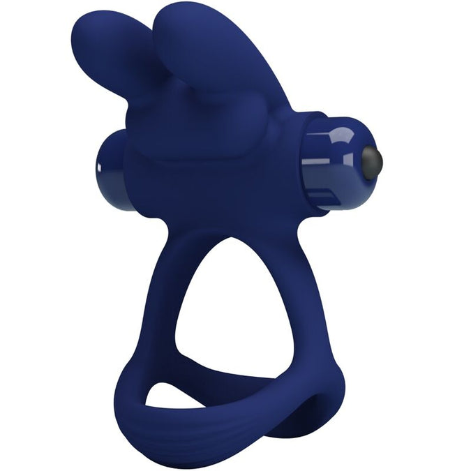 Pretty Love – Francisco Doppel-Vibrationsring Rabbit Blau