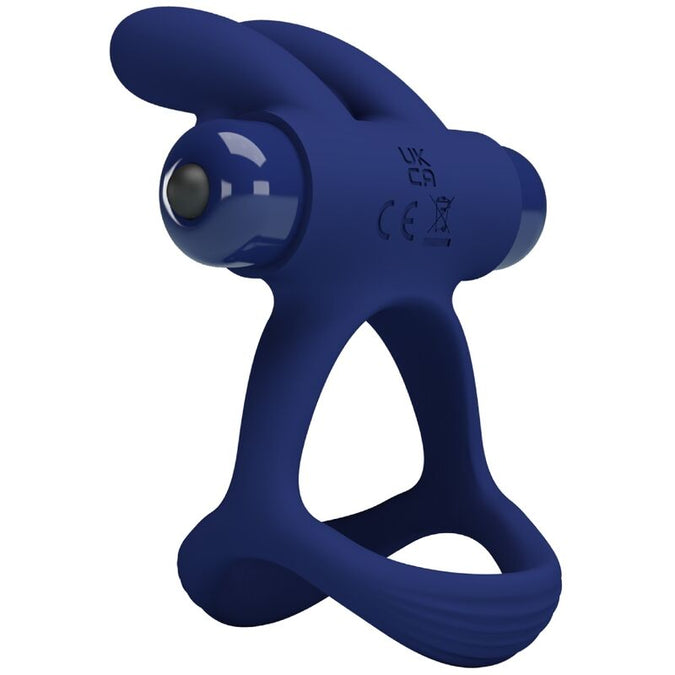 Pretty Love – Francisco Doppel-Vibrationsring Rabbit Blau