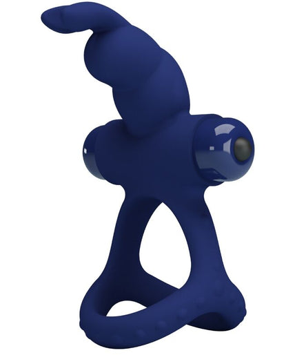 Pretty Love – Luchito Double Vibrating Ring Rabbit Blue Pretty Love – Luchito Double Vibrating Ring Rabbit Blue