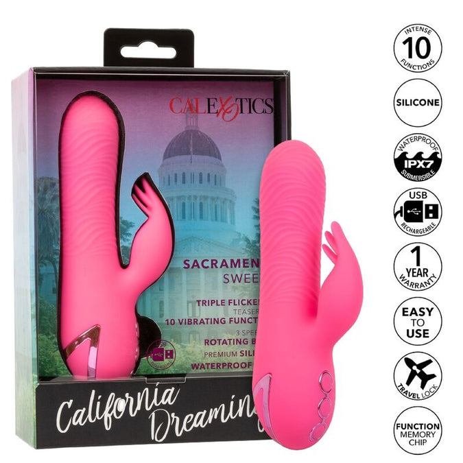 Calexotics – Sacramento Sweetie Rabbit Vibrator Pink von California Dreaming