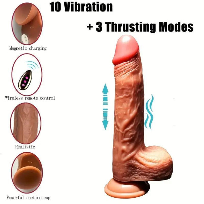 Armony – Realistischer Vibrator & Stoß-Dildo mit Fernbedienung 22,5 cm