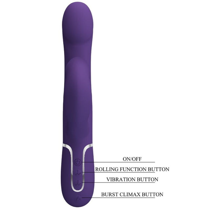 Pretty Love – Zalin Rabbit Vibrator Perlen 4 in 1 Lila
