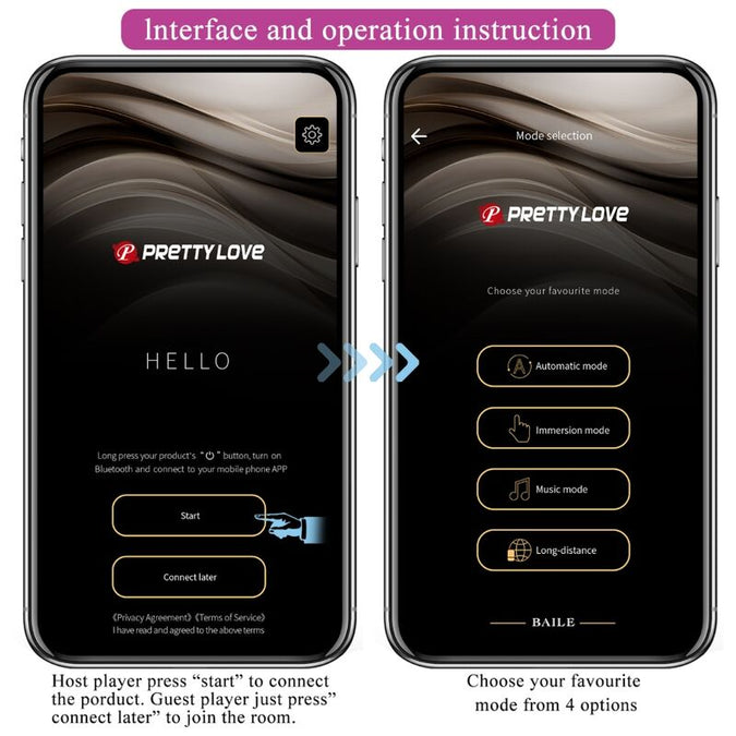 Pretty Love – Hector Elektroschock Vibrator mit kostenloser App Violett