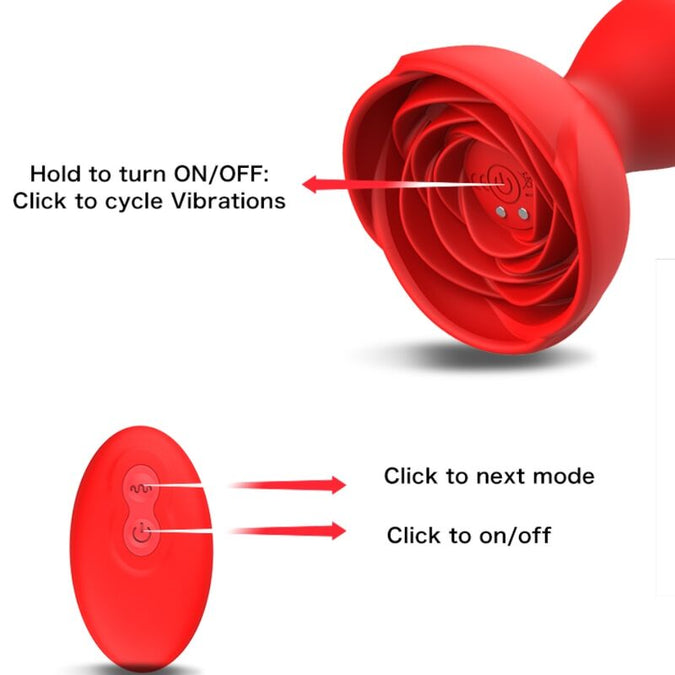 Armony – Extreme A Bloom Rose Vibrator & Analplug Fernbedienung Rot