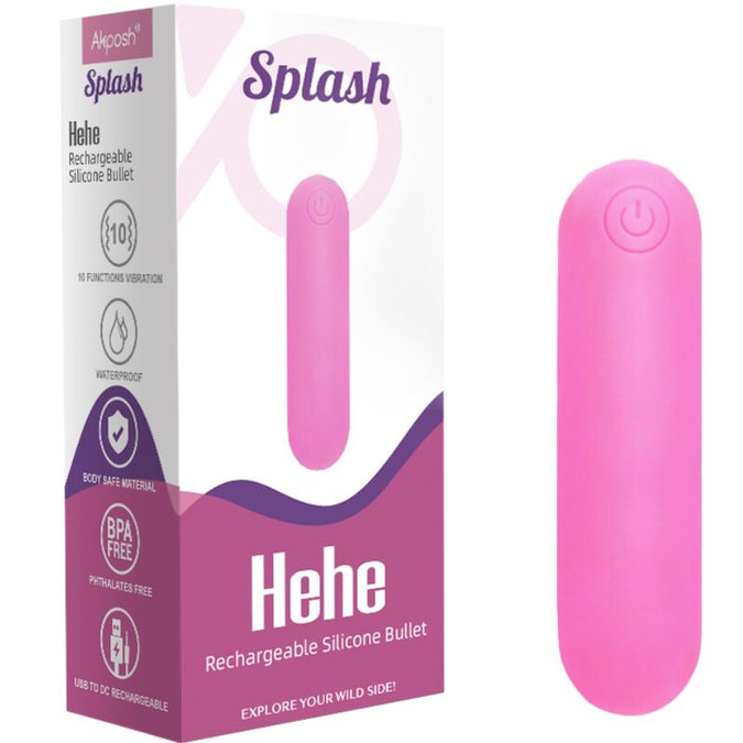 Armony – Splash Hehe Vibrator Bullet Silikon 10 Vibrationen 65 X 15 Cm Pink