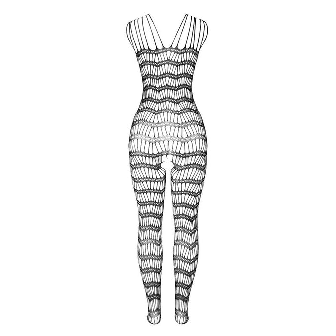 Subblime – 951696 Fishnet Crotchless Bodystocking With Straps On The Shoulders Black One Size