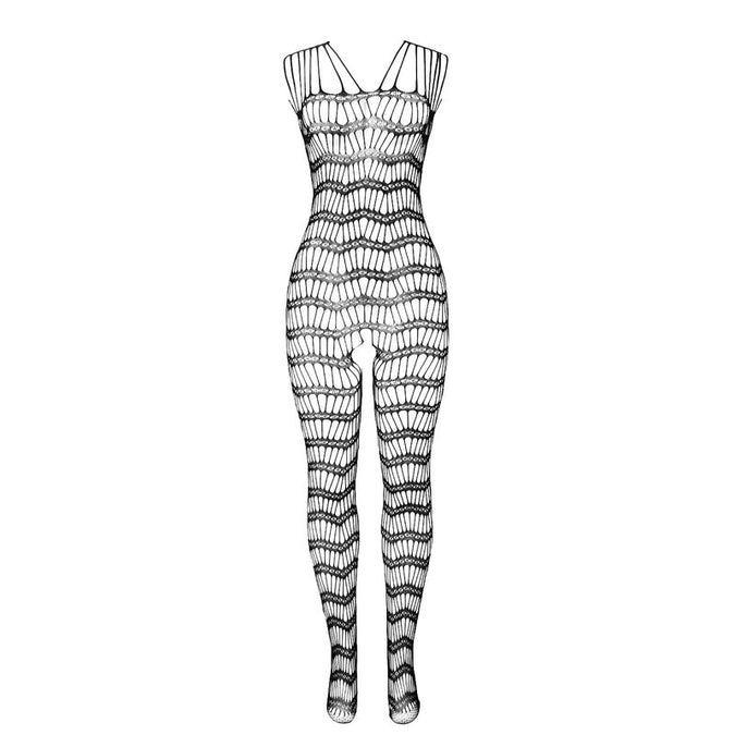 Subblime – 951696 Fishnet Crotchless Bodystocking With Straps On The Shoulders Black One Size
