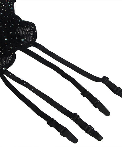Subblime – 952174 Fishnet Bodystocking With Gloves And Diamonds Black One Size Subblime – 952174 Fishnet Bodystocking With Gloves And Diamonds Black One Size