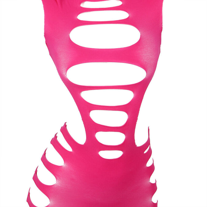 Subblime – 952273 Lange mouwen elastische visnetjurk roze one size