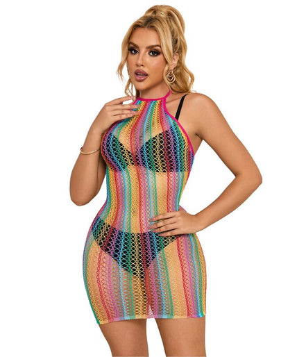 Subblime – 952341 Rainbow Fishnet Dress One Size Subblime – 952341 Rainbow Fishnet Dress One Size