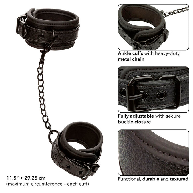 Calexotics – Nocturnal Ankle Cuffs Leather Adjustable Black