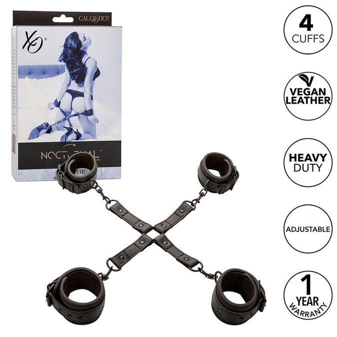Calexotics – Nocturnal Hog Tie Verbinder Cuero Ajustable Schwarz