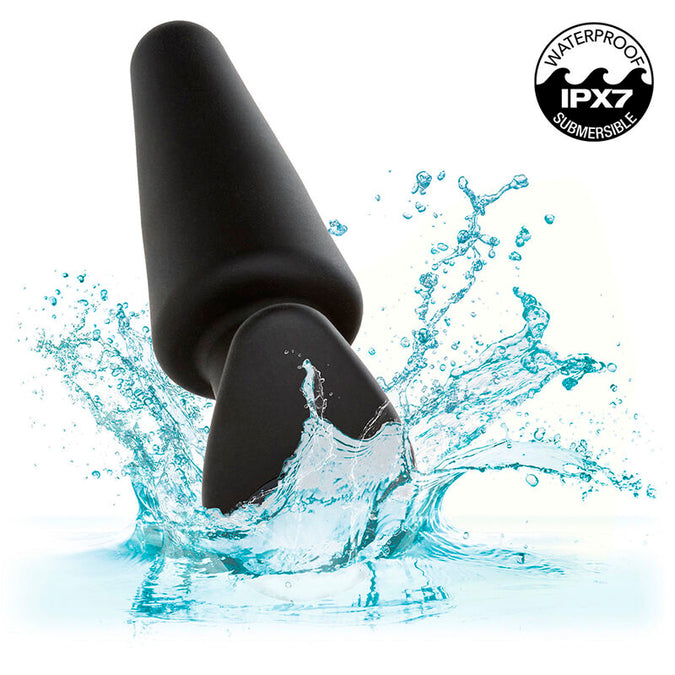 Calexotics – Rock Bottom Konischer Analplug 10 Vibrationen Silikon Schwarz