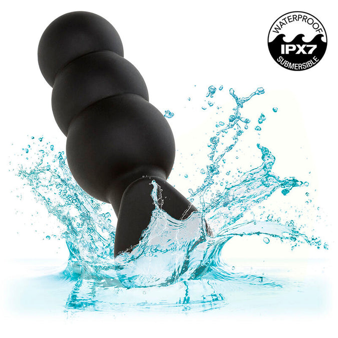 Calexotics – Rock Bottom Perlen Analplug 10 Vibrationen Silikon Schwarz