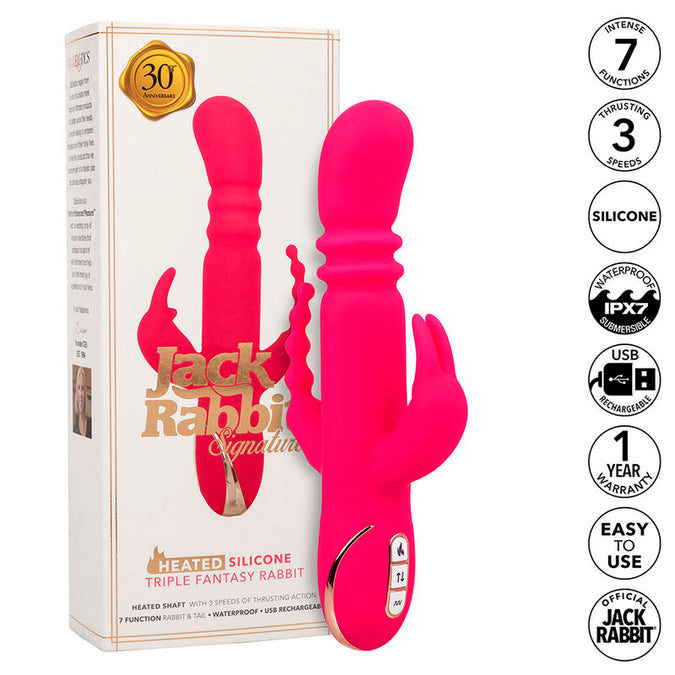 Calexotics – Jack Fantasy Dreifach beheizter Vibrator Rabbit Pink