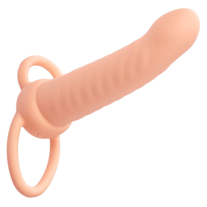 Calexotics – Maxx Ribbelige Dubbele Penetrator met 10 Vibraties, Huidkleurig