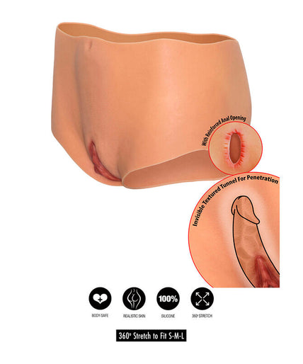 Hidden Desire – Alter Ego Offene Slip mit Vagina- und Gesäßöffnung, mittlere Taille, Hautfarbe Hidden Desire – Alter Ego Offene Slip mit Vagina- und Gesäßöffnung, mittlere Taille, Hautfarbe