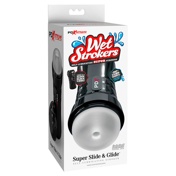 Pdx Extreme – Slide & Glide Selbstschmierend Masturbator Klar